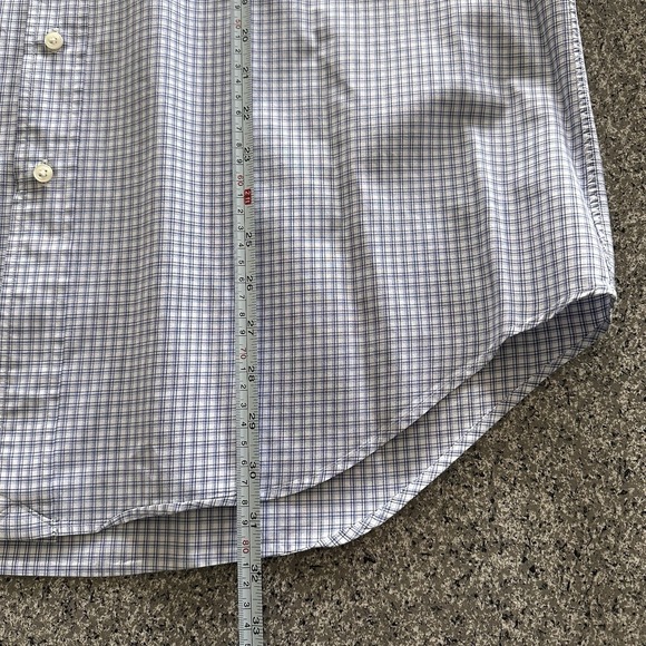 Ralph Lauren Button Down Shirt Mens XL Classic Fit Cotton White Blue - Picture 6 of 7